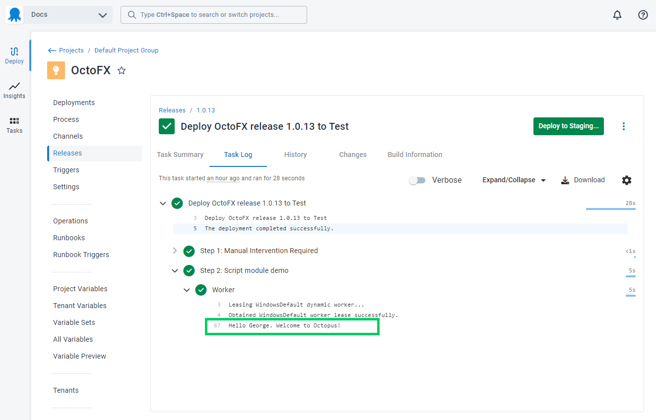 Script Modules Deployment Release